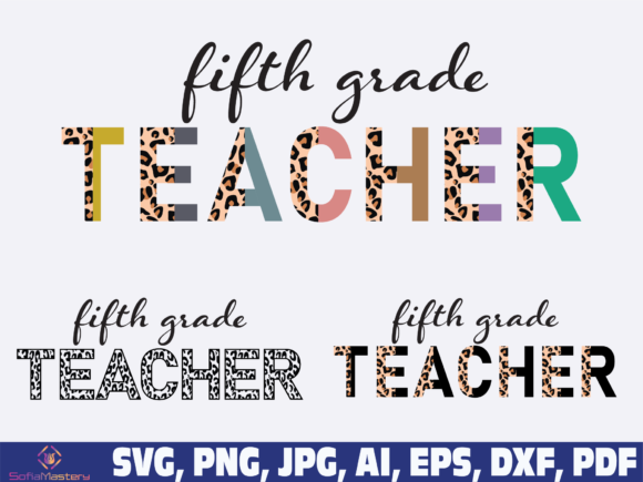 Fifth Grade Teacher Graphics: A Versatile Craft Design Asset