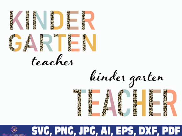 Leopard Kinder Garten Teacher: A Versatile Graphic Design Asset for Creative Brands