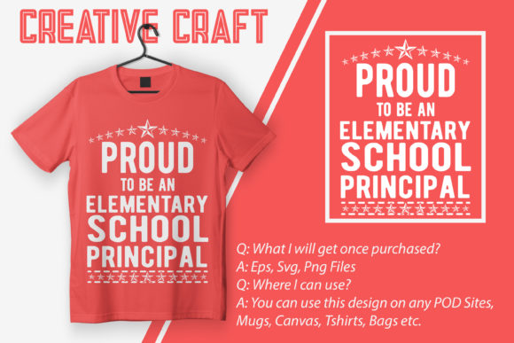 Proud to Be a Elementary School Principal Graphics for Crafts and Creative Projects