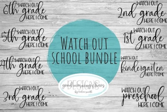 Watch Out School Bundle: A Versatile Graphic Design Asset for Crafts and Marketing